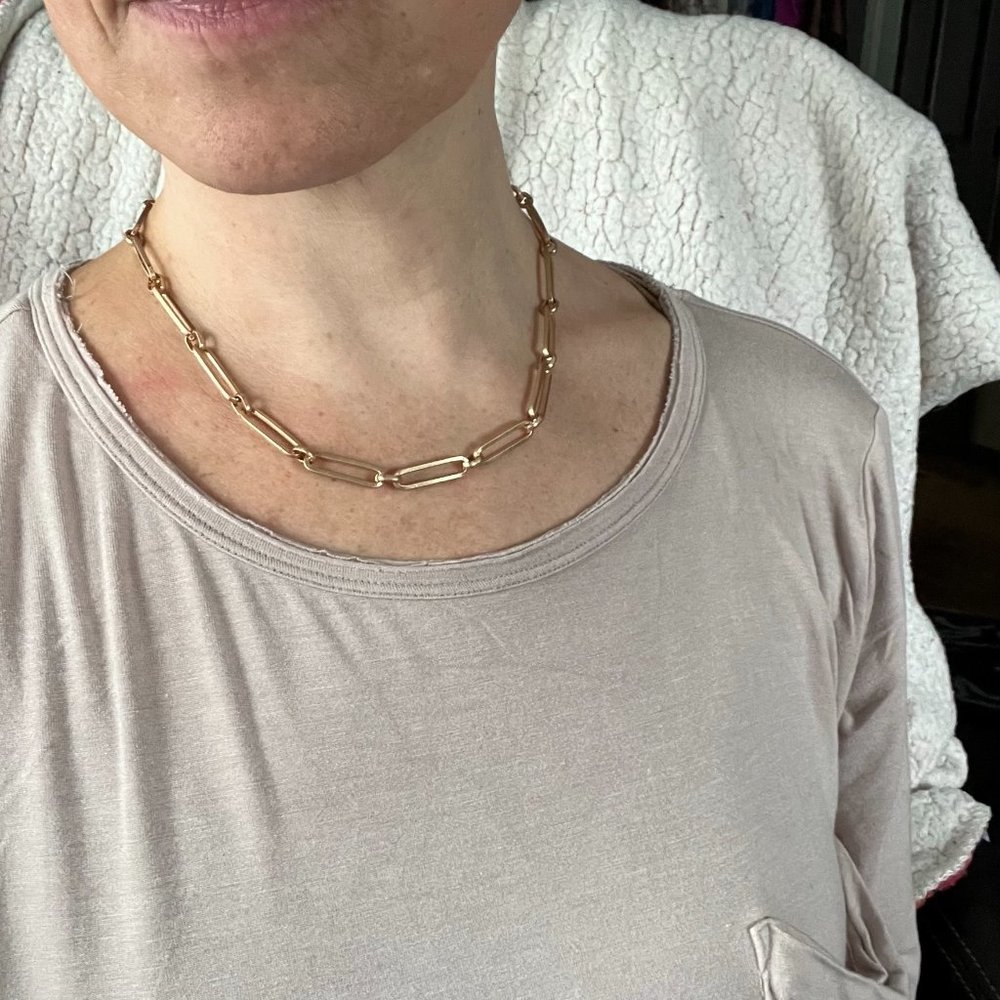 Necklace, SUGARFIX by BaubleBar Link Chain Gold Necklace NWOT - Picture 5 of 6